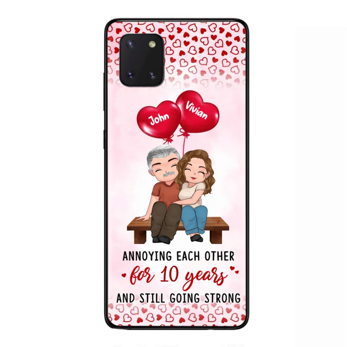 Custom Personalized Couple Phone Case - Gift Idea For Couple - Mother's Day Gift For Wife From Husband - Annoying Each Other For 15 Years And Still Going Strong - Case For iPhone & Samsung