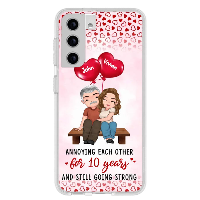 Custom Personalized Couple Phone Case - Gift Idea For Couple - Mother's Day Gift For Wife From Husband - Annoying Each Other For 15 Years And Still Going Strong - Case For iPhone & Samsung