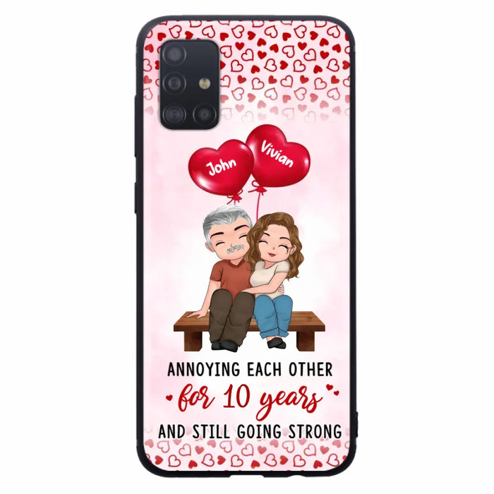 Custom Personalized Couple Phone Case - Gift Idea For Couple - Mother's Day Gift For Wife From Husband - Annoying Each Other For 15 Years And Still Going Strong - Case For iPhone & Samsung