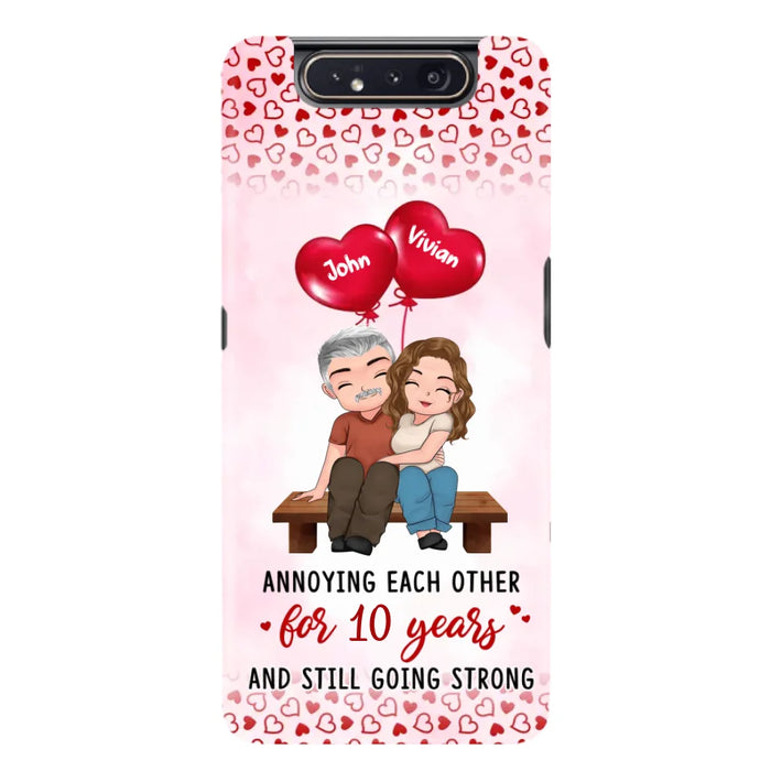 Custom Personalized Couple Phone Case - Gift Idea For Couple - Mother's Day Gift For Wife From Husband - Annoying Each Other For 15 Years And Still Going Strong - Case For iPhone & Samsung