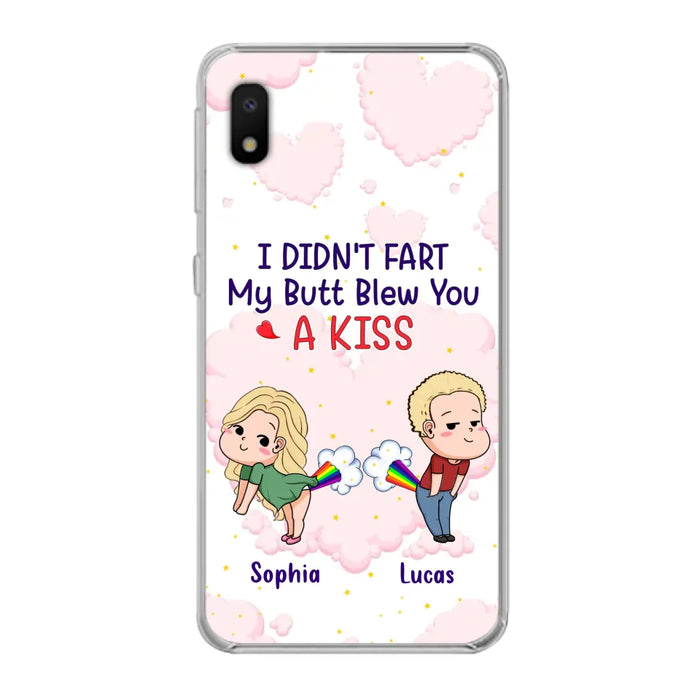 Custom Personalized Fart Couple Phone Case - Funny Valentine's Day Gift For Couple - I Didn't Fart My Butt Blew You A Kiss - Case For iPhone And Samsung