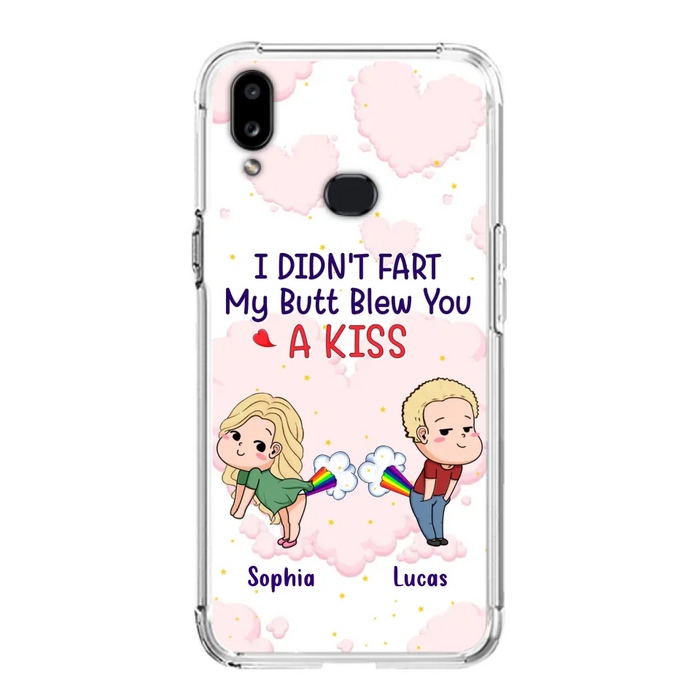 Custom Personalized Fart Couple Phone Case - Funny Valentine's Day Gift For Couple - I Didn't Fart My Butt Blew You A Kiss - Case For iPhone And Samsung