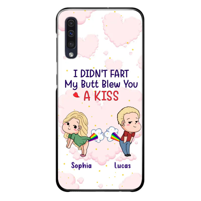 Custom Personalized Fart Couple Phone Case - Funny Valentine's Day Gift For Couple - I Didn't Fart My Butt Blew You A Kiss - Case For iPhone And Samsung