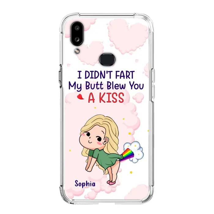 Personalized Fart Couple Phone Case - Funny Valentine's Day Gift For Couple - I Didn't Fart My Butt Blew You A Kiss - Case For iPhone And Samsung