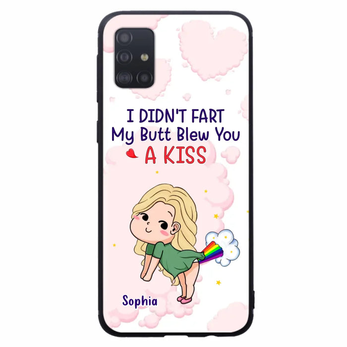 Personalized Fart Couple Phone Case - Funny Valentine's Day Gift For Couple - I Didn't Fart My Butt Blew You A Kiss - Case For iPhone And Samsung