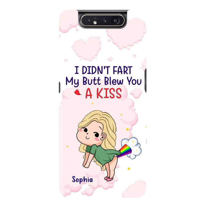 Personalized Fart Couple Phone Case - Funny Valentine's Day Gift For Couple - I Didn't Fart My Butt Blew You A Kiss - Case For iPhone And Samsung