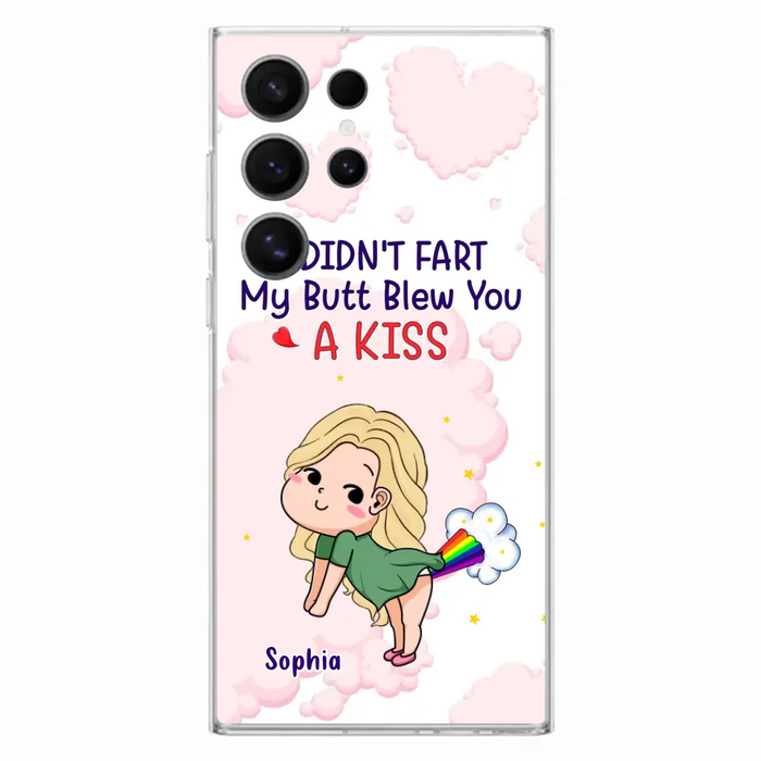 Personalized Fart Couple Phone Case - Funny Valentine's Day Gift For Couple - I Didn't Fart My Butt Blew You A Kiss - Case For iPhone And Samsung