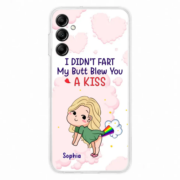 Personalized Fart Couple Phone Case - Funny Valentine's Day Gift For Couple - I Didn't Fart My Butt Blew You A Kiss - Case For iPhone And Samsung