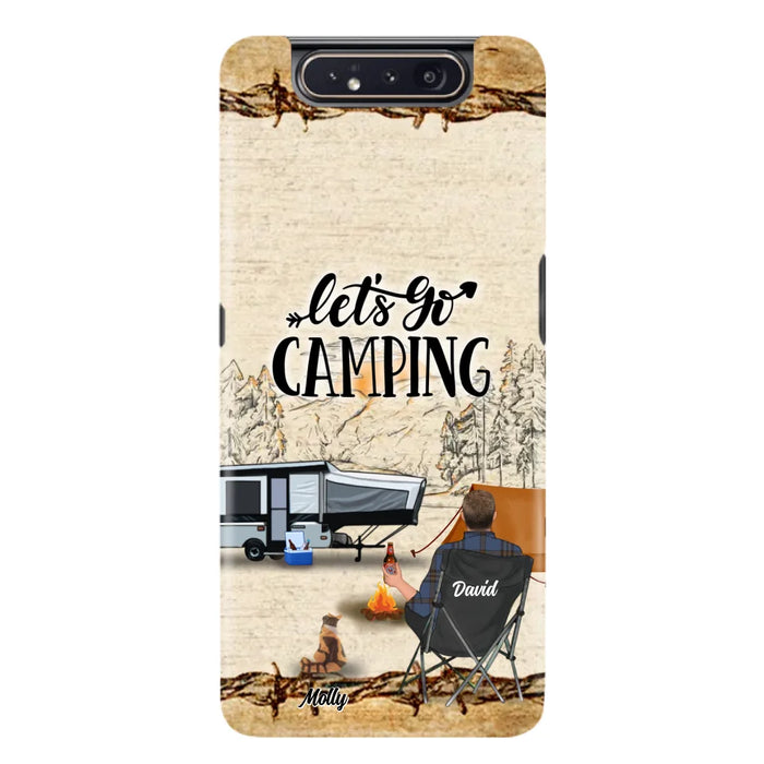 Custom Personalized Camping Phone Case - Gift Idea For Camping Lovers - Couple/Single Man/Woman With Upto 6 Pets - Let's Go Camping - Cases For iPhone & Samsung