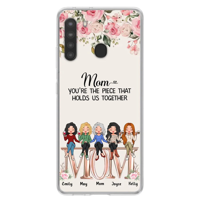 Custom Personalized Mother Phone Case - Upto 5 People - Gift Idea For Mother - Mom You're The Piece That Holds Us Together - Case for iPhone/Samsung