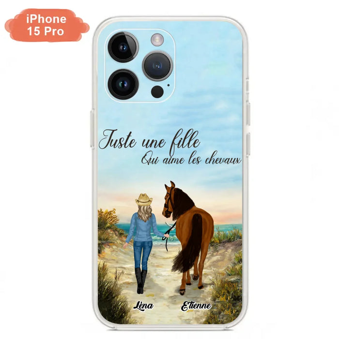 Étuis De Téléphone Personnalisés Pour Une Fille Qui Aime Les Chevaux - Cadeaux Personnalisés Pour Les Amoureux Des Chevaux - Jusqu'À 6 Chevaux - Juste Une Fille Qui Aime Les Chevaux