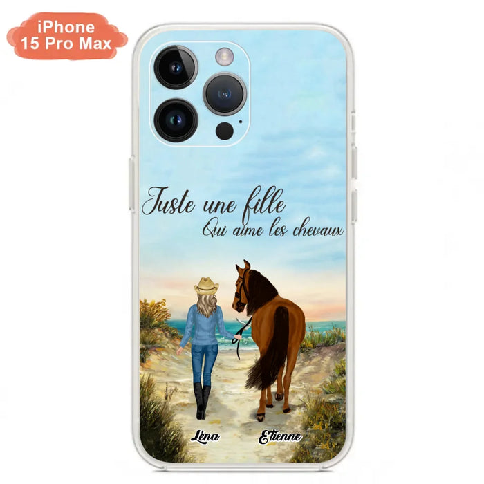 Étuis De Téléphone Personnalisés Pour Une Fille Qui Aime Les Chevaux - Cadeaux Personnalisés Pour Les Amoureux Des Chevaux - Jusqu'À 6 Chevaux - Juste Une Fille Qui Aime Les Chevaux