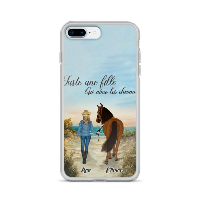 Étuis De Téléphone Personnalisés Pour Une Fille Qui Aime Les Chevaux - Cadeaux Personnalisés Pour Les Amoureux Des Chevaux - Jusqu'À 6 Chevaux - Juste Une Fille Qui Aime Les Chevaux