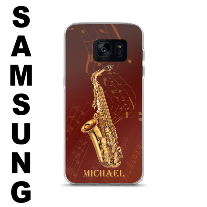 Custom Personalized Saxophone Phone Case For iPhone, Samsung and Xiaomi