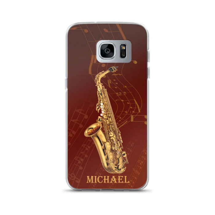 Custom Personalized Saxophone Phone Case For iPhone, Samsung and Xiaomi