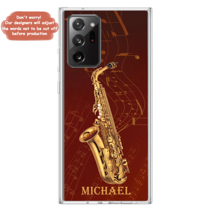 Custom Personalized Saxophone Phone Case For iPhone, Samsung and Xiaomi