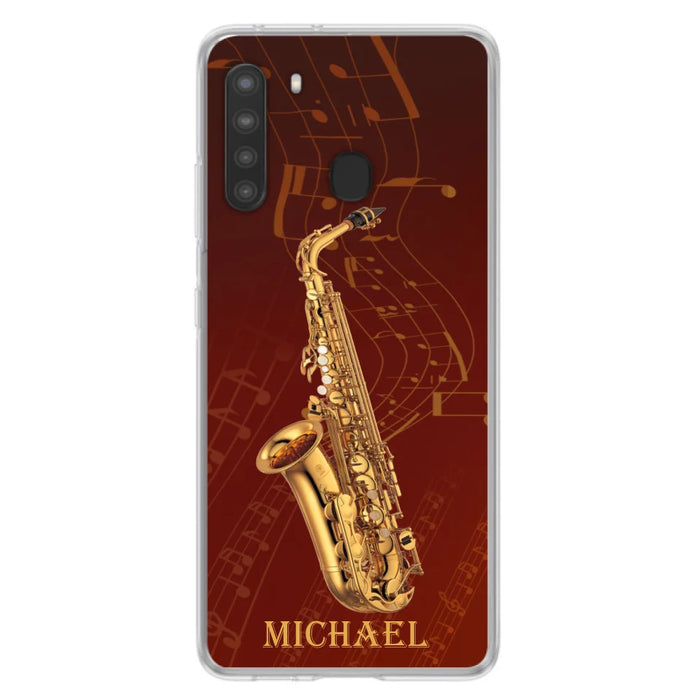 Custom Personalized Saxophone Phone Case For iPhone, Samsung and Xiaomi