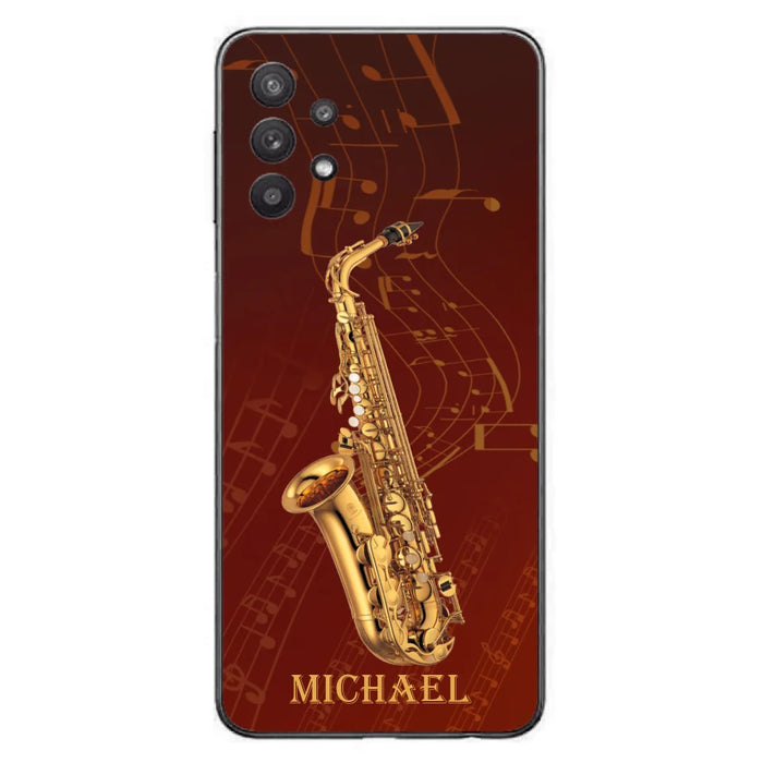 Custom Personalized Saxophone Phone Case For iPhone, Samsung and Xiaomi