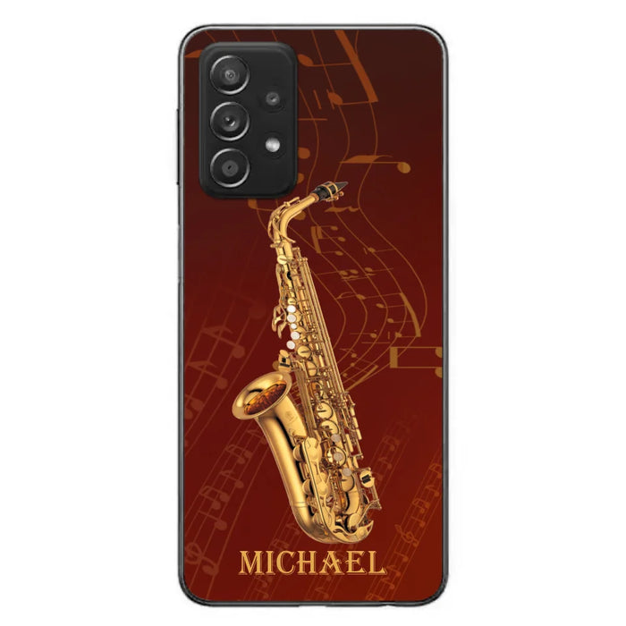 Custom Personalized Saxophone Phone Case For iPhone, Samsung and Xiaomi