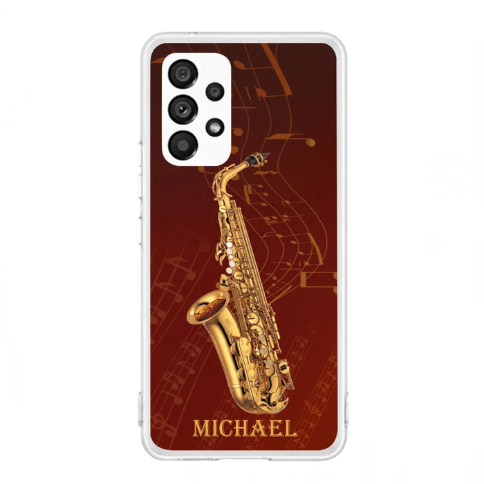 Custom Personalized Saxophone Phone Case For iPhone, Samsung and Xiaomi