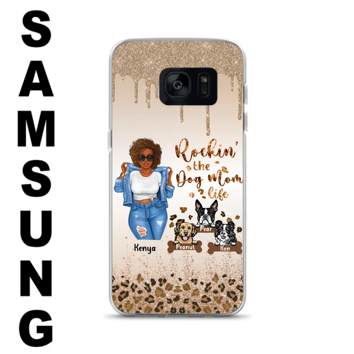 Custom Personalized Dog Mom Phone Case - Up to 3 Dogs - Rockin' The Dog mom Life