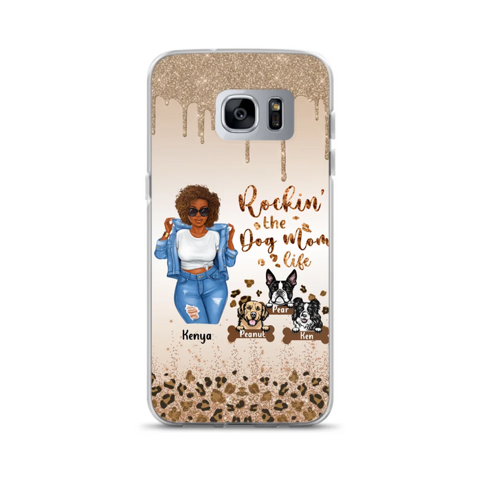 Custom Personalized Dog Mom Phone Case - Up to 3 Dogs - Rockin' The Dog mom Life