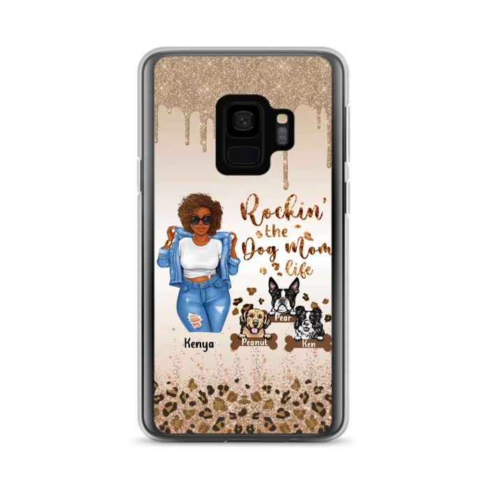 Custom Personalized Dog Mom Phone Case - Up to 3 Dogs - Rockin' The Dog mom Life