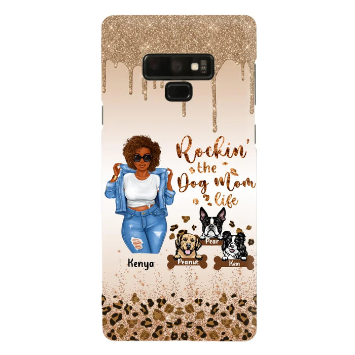 Custom Personalized Dog Mom Phone Case - Up to 3 Dogs - Rockin' The Dog mom Life