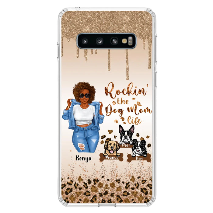 Custom Personalized Dog Mom Phone Case - Up to 3 Dogs - Rockin' The Dog mom Life