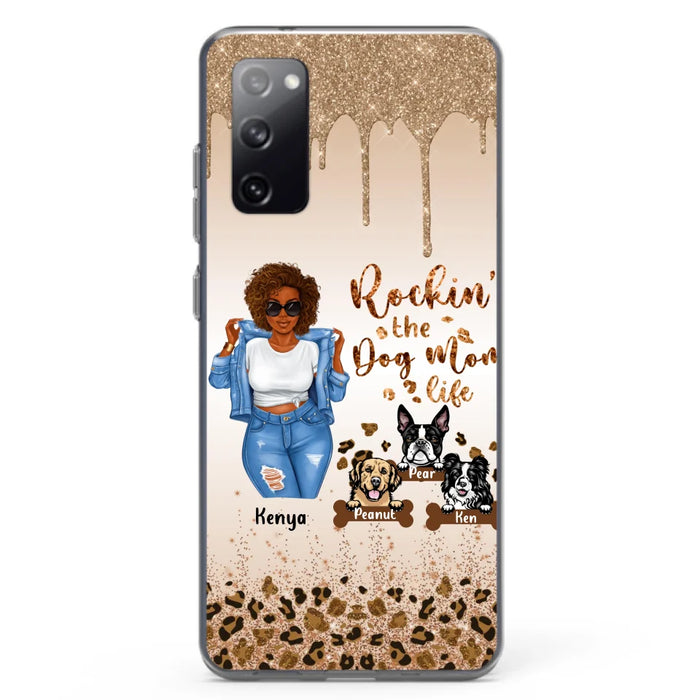 Custom Personalized Dog Mom Phone Case - Up to 3 Dogs - Rockin' The Dog mom Life