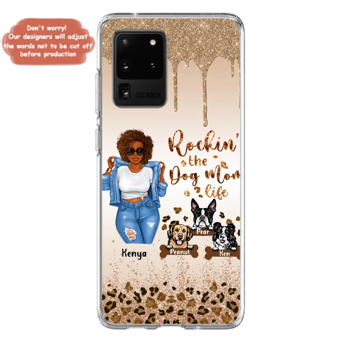 Custom Personalized Dog Mom Phone Case - Up to 3 Dogs - Rockin' The Dog mom Life