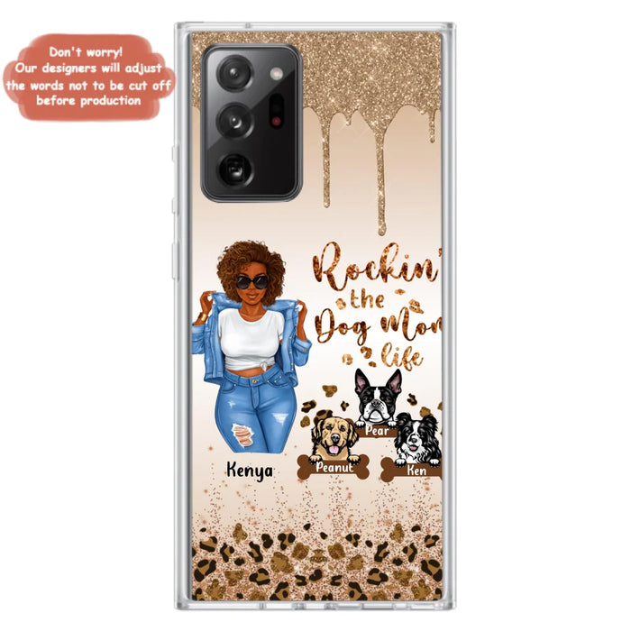 Custom Personalized Dog Mom Phone Case - Up to 3 Dogs - Rockin' The Dog mom Life