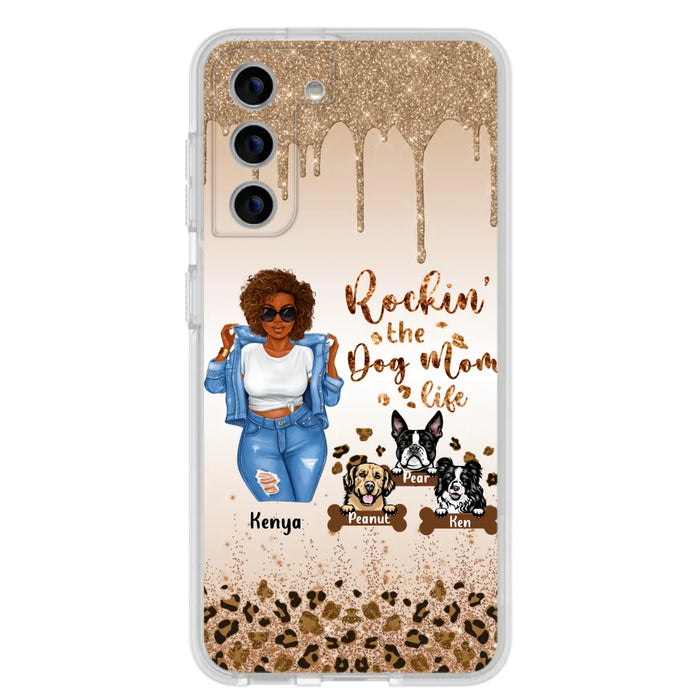 Custom Personalized Dog Mom Phone Case - Up to 3 Dogs - Rockin' The Dog mom Life