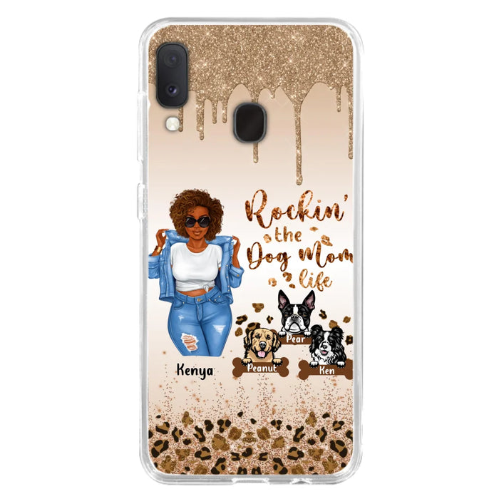 Custom Personalized Dog Mom Phone Case - Up to 3 Dogs - Rockin' The Dog mom Life