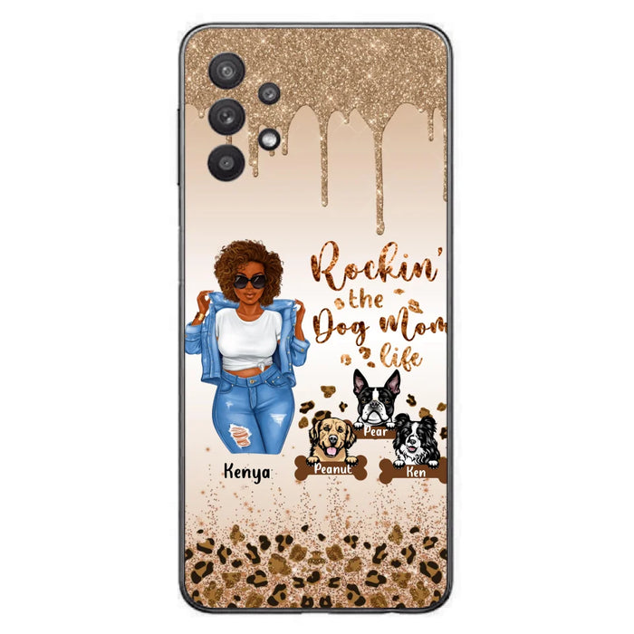 Custom Personalized Dog Mom Phone Case - Up to 3 Dogs - Rockin' The Dog mom Life