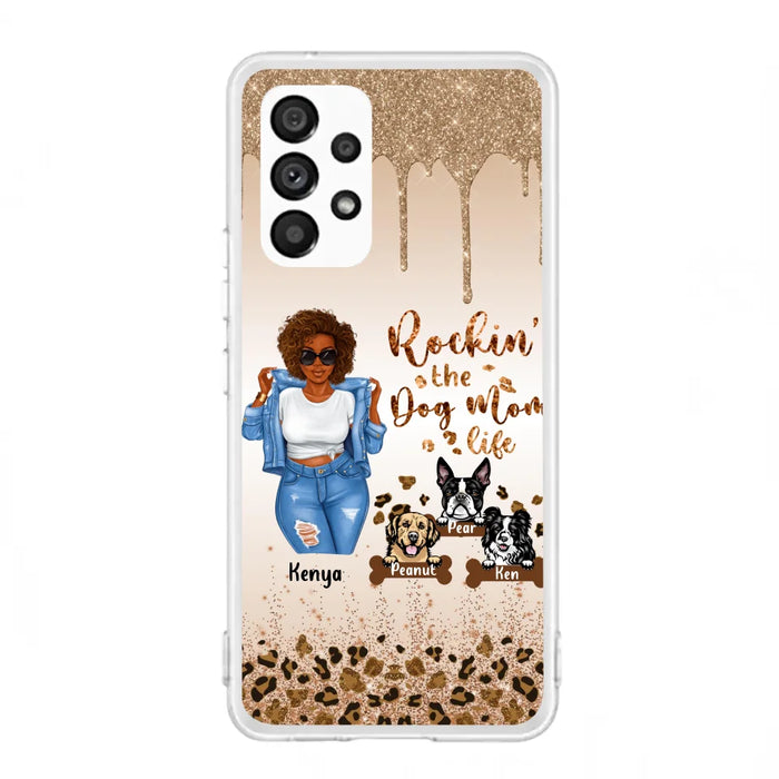 Custom Personalized Dog Mom Phone Case - Up to 3 Dogs - Rockin' The Dog mom Life