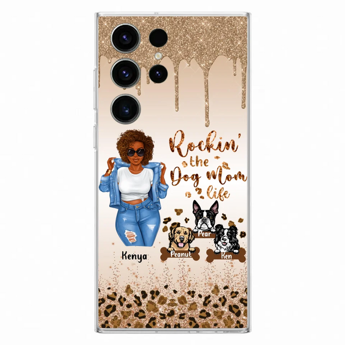 Custom Personalized Dog Mom Phone Case - Up to 3 Dogs - Rockin' The Dog mom Life