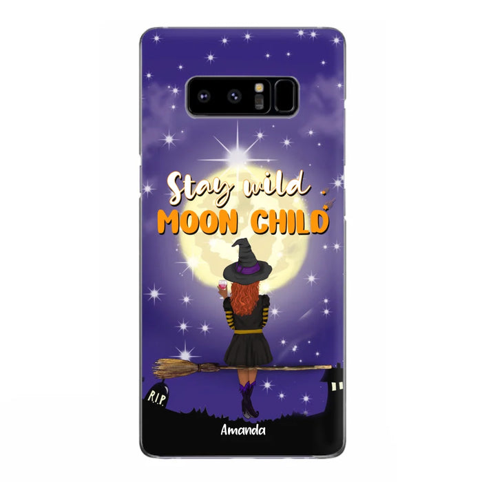 Custom Personalized Witchy Phone Case - Up to 3 Pets- Stay Wild Moon Child - Phone Case For iPhone, Samsung - OCEL9Z