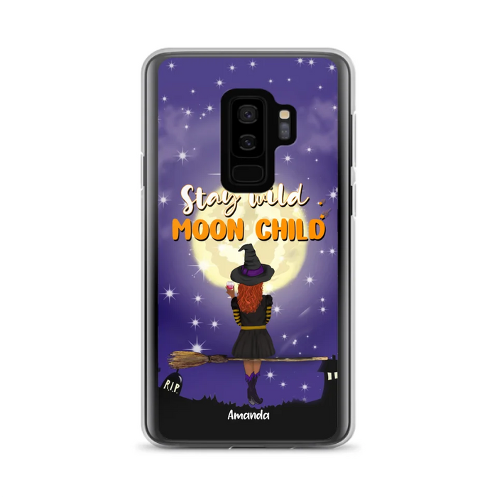 Custom Personalized Witchy Phone Case - Up to 3 Pets- Stay Wild Moon Child - Phone Case For iPhone, Samsung - OCEL9Z