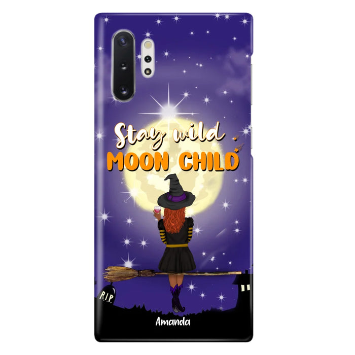 Custom Personalized Witchy Phone Case - Up to 3 Pets- Stay Wild Moon Child - Phone Case For iPhone, Samsung - OCEL9Z