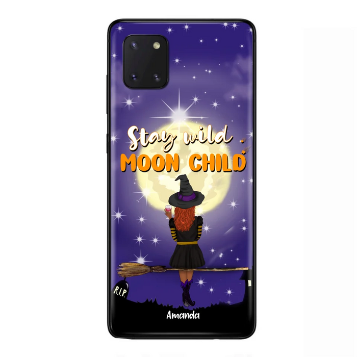 Custom Personalized Witchy Phone Case - Up to 3 Pets- Stay Wild Moon Child - Phone Case For iPhone, Samsung - OCEL9Z