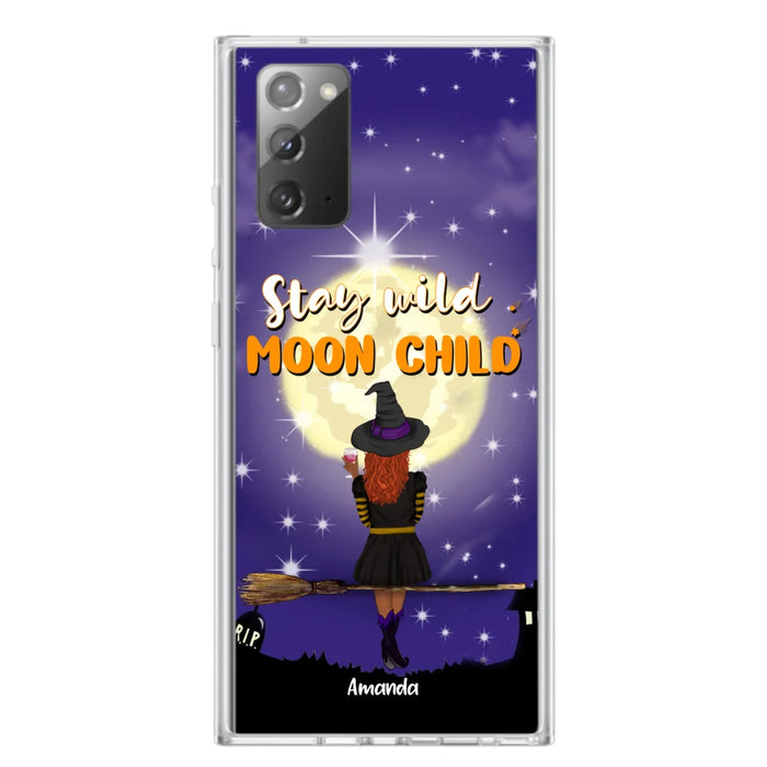 Custom Personalized Witchy Phone Case - Up to 3 Pets- Stay Wild Moon Child - Phone Case For iPhone, Samsung - OCEL9Z