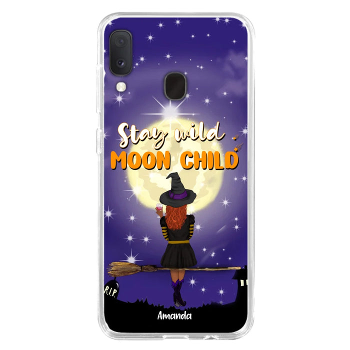 Custom Personalized Witchy Phone Case - Up to 3 Pets- Stay Wild Moon Child - Phone Case For iPhone, Samsung - OCEL9Z