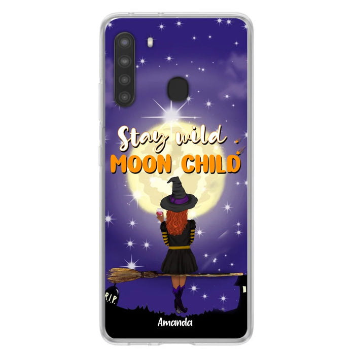 Custom Personalized Witchy Phone Case - Up to 3 Pets- Stay Wild Moon Child - Phone Case For iPhone, Samsung - OCEL9Z