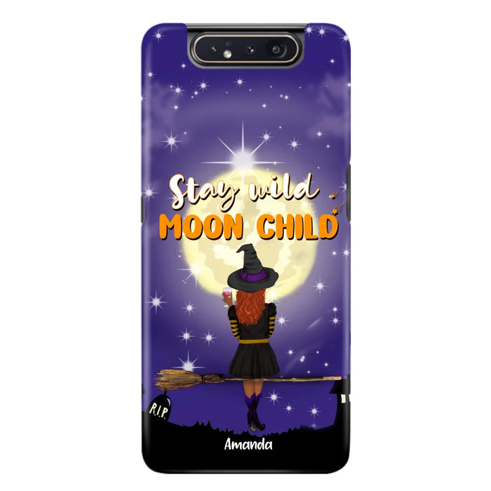 Custom Personalized Witchy Phone Case - Up to 3 Pets- Stay Wild Moon Child - Phone Case For iPhone, Samsung - OCEL9Z