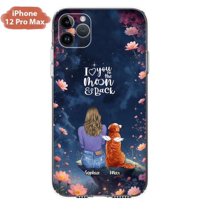 Custom Personalized Pet Phone Case - Gift Idea For Dog/ Cat/ Rabbit Owner - Case For iPhone/ Samsung - I Love You To The Moon & Back