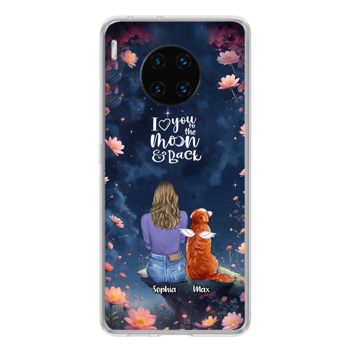 Custom Personalized Pet Phone Case - Gift Idea For Dog/ Cat/ Rabbit Owner - Case For Xiaomi/ Oppo/ Huawei - I Love You To The Moon & Back