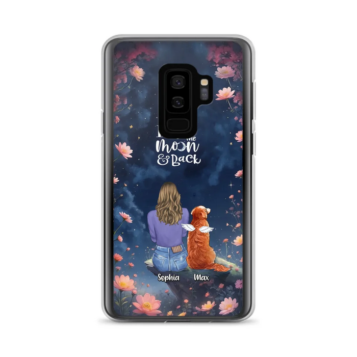 Custom Personalized Pet Phone Case - Gift Idea For Dog/ Cat/ Rabbit Owner - Case For iPhone/ Samsung - I Love You To The Moon & Back