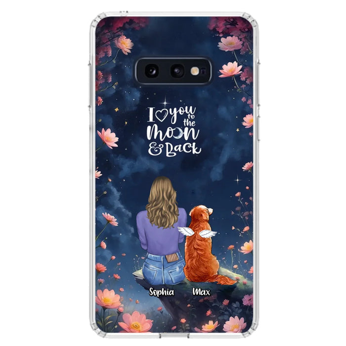 Custom Personalized Pet Phone Case - Gift Idea For Dog/ Cat/ Rabbit Owner - Case For iPhone/ Samsung - I Love You To The Moon & Back