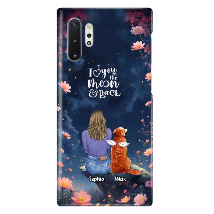 Custom Personalized Pet Phone Case - Gift Idea For Dog/ Cat/ Rabbit Owner - Case For iPhone/ Samsung - I Love You To The Moon & Back